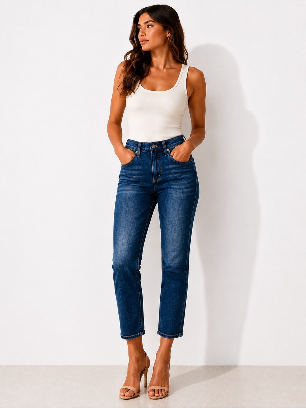 Joe’s Jeans Deanna High Water Slim Straight Crop Jeans Size 27 Premium Denim